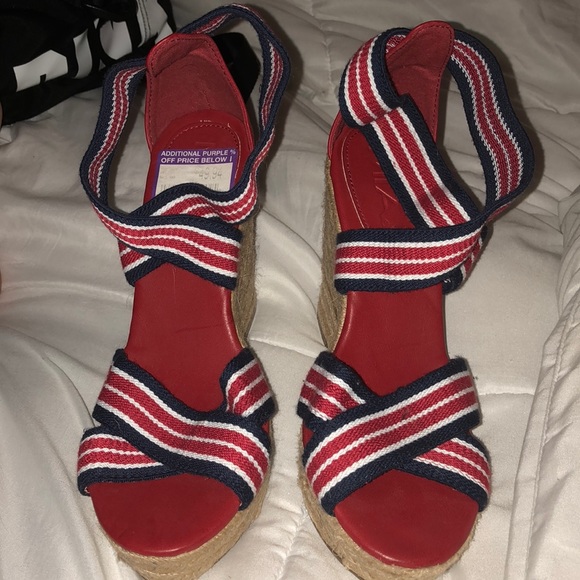 Mia Patriotic Wedges - Picture 1 of 5